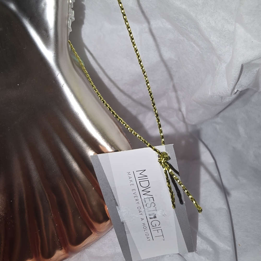 Iridescent Seashell Glass Christmas Ornament By Ganz - Picture 4 of 5